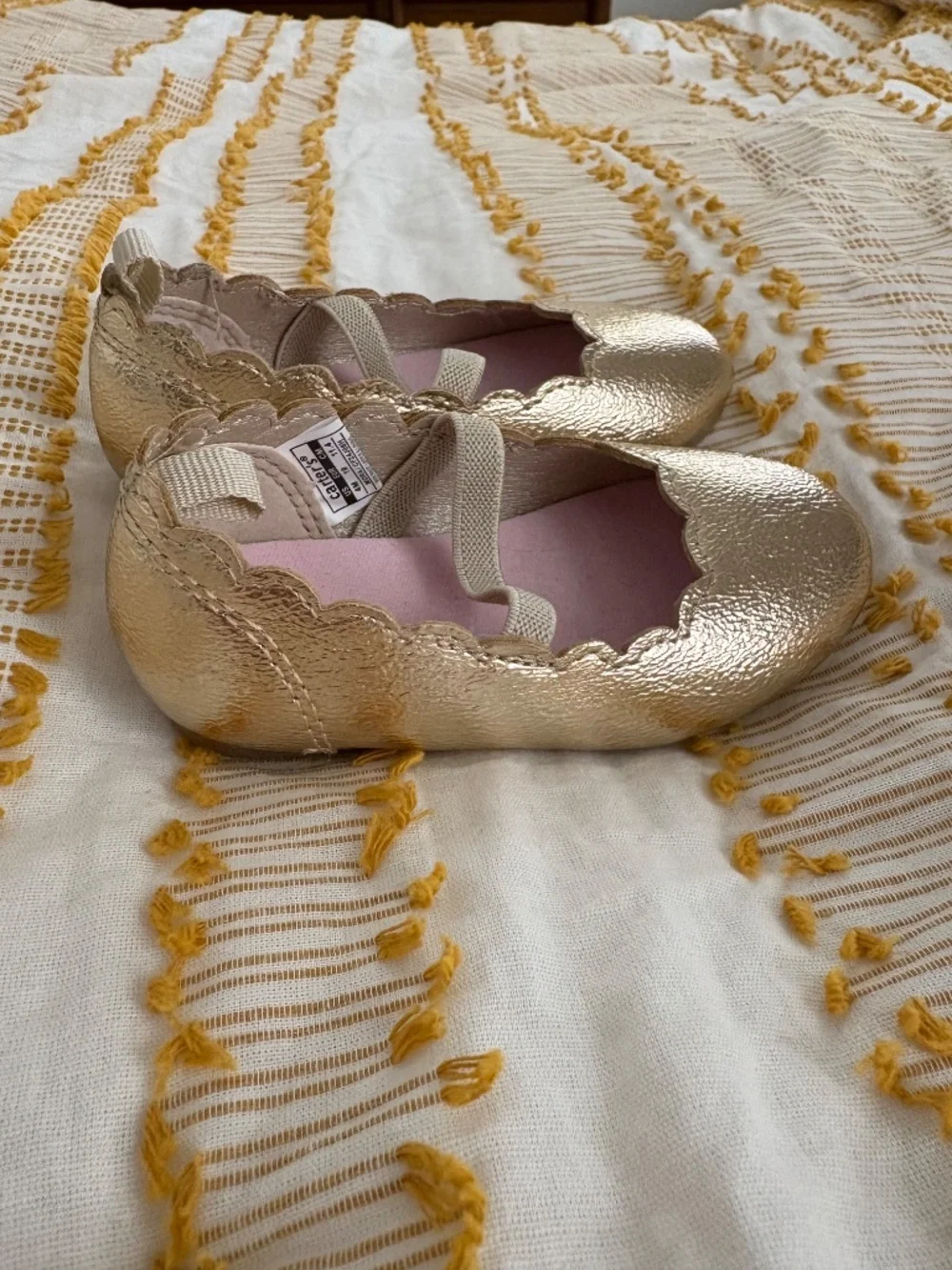 Carters Gold Toddler Ballet Flats